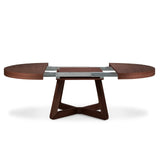 Dustin ausziehbarer Tisch Platte aus Eichenfurnier und Beine aus Eiche, 130-230 cm - ZEN ZONE Furniture