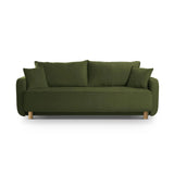 Elen 3-Sitzer Sofa mit Schlaffunktion, aus Strukturierter Stoff (Win34) in Grün, 231x106 cm – Bild 1