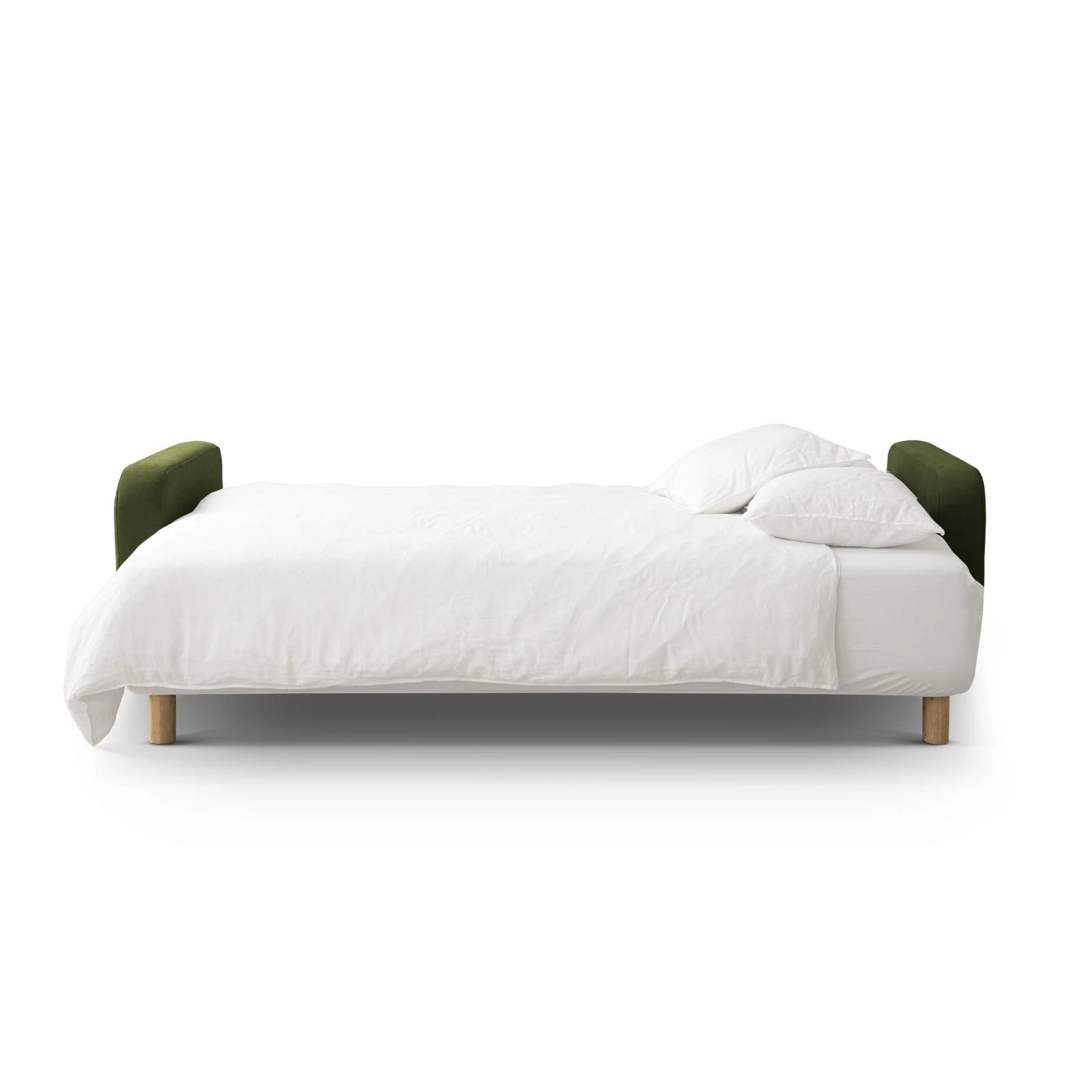 Elen 3-Sitzer Sofa mit Schlaffunktion, aus Strukturierter Stoff (Win34) in Grün, 231x106 cm – Bild 6