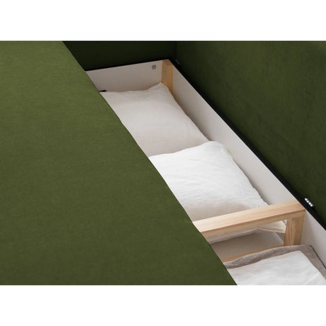 Elen 3-Sitzer Sofa mit Schlaffunktion, aus Strukturierter Stoff (Win34) in Grün, 231x106 cm – Bild 8