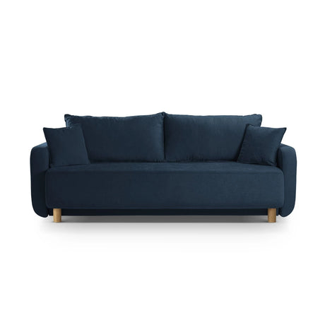 Elen 3-Sitzer Sofa mit Schlaffunktion, aus Strukturierter Stoff (Win77) in Marineblau, 231x106 cm – Bild 1