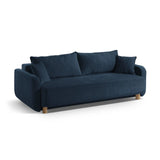 Elen 3-Sitzer Sofa mit Schlaffunktion, aus Strukturierter Stoff (Win77) in Marineblau, 231x106 cm – Bild 4