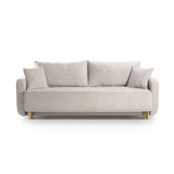 Elen 3-Sitzer Sofa mit Schlaffunktion, aus Strukturierter Stoff (Win80) in Beige, 231x106 cm – Bild 1