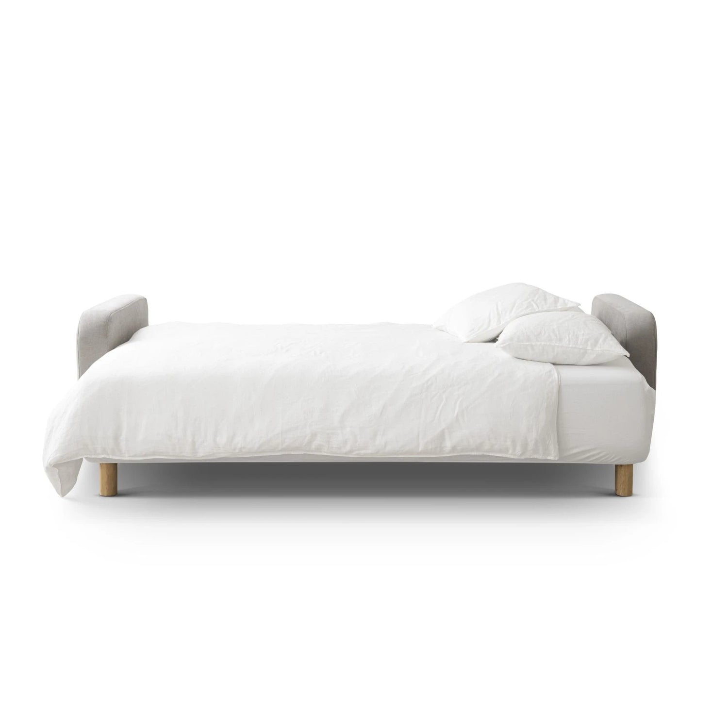Elen 3-Sitzer Sofa mit Schlaffunktion, aus Strukturierter Stoff (Win80) in Beige, 231x106 cm – Bild 6