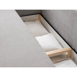 Elen 3-Sitzer Sofa mit Schlaffunktion, aus Strukturierter Stoff (Win80) in Beige, 231x106 cm – Bild 8
