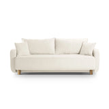 Elen 3-Sitzer Sofa mit Schlaffunktion, aus Strukturstoff, 231x106 cm – Bild 1