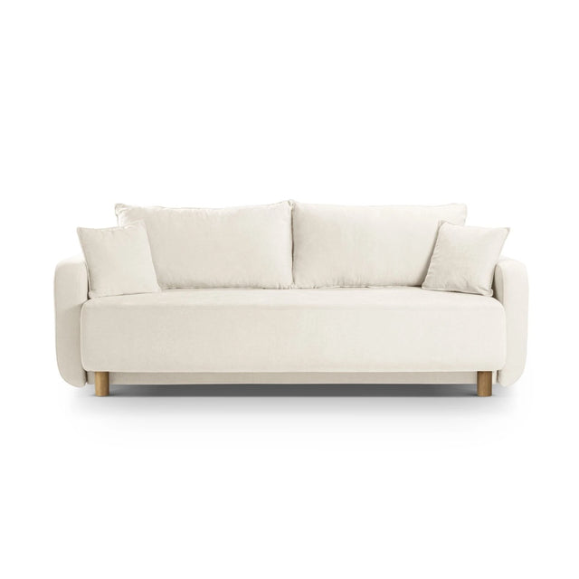 Elen 3-Sitzer Sofa mit Schlaffunktion, aus Strukturstoff, 231x106 cm – Bild 1