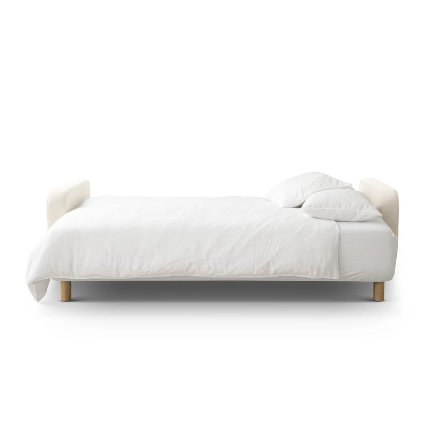 Elen 3-Sitzer Sofa mit Schlaffunktion, aus Strukturstoff, 231x106 cm – Bild 6