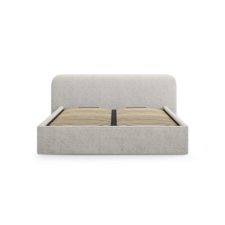 Elizabeth Bett mit Stauraum und Kopfteil in Boucle (MonSil) in Silber, 160x200 cm – Bild 4