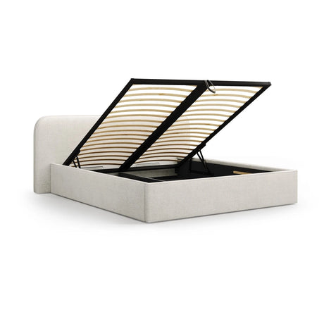 Elizabeth Bett mit Stauraum und Kopfteil in Samt, Boucle oder Strukturstoff, 160x200 cm – Bild 6