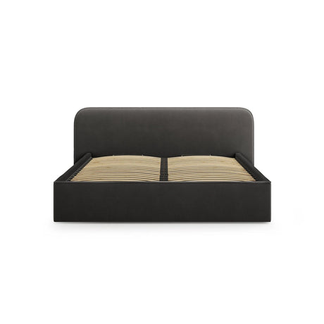 Elizabeth Bett mit Stauraum und Kopfteil in Samt (PorBla) in Schwarz, 180x200 cm – Bild 4