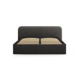 Elizabeth Bett mit Stauraum und Kopfteil in Samt (PorBla) in Schwarz, 200x200 cm – Bild 4
