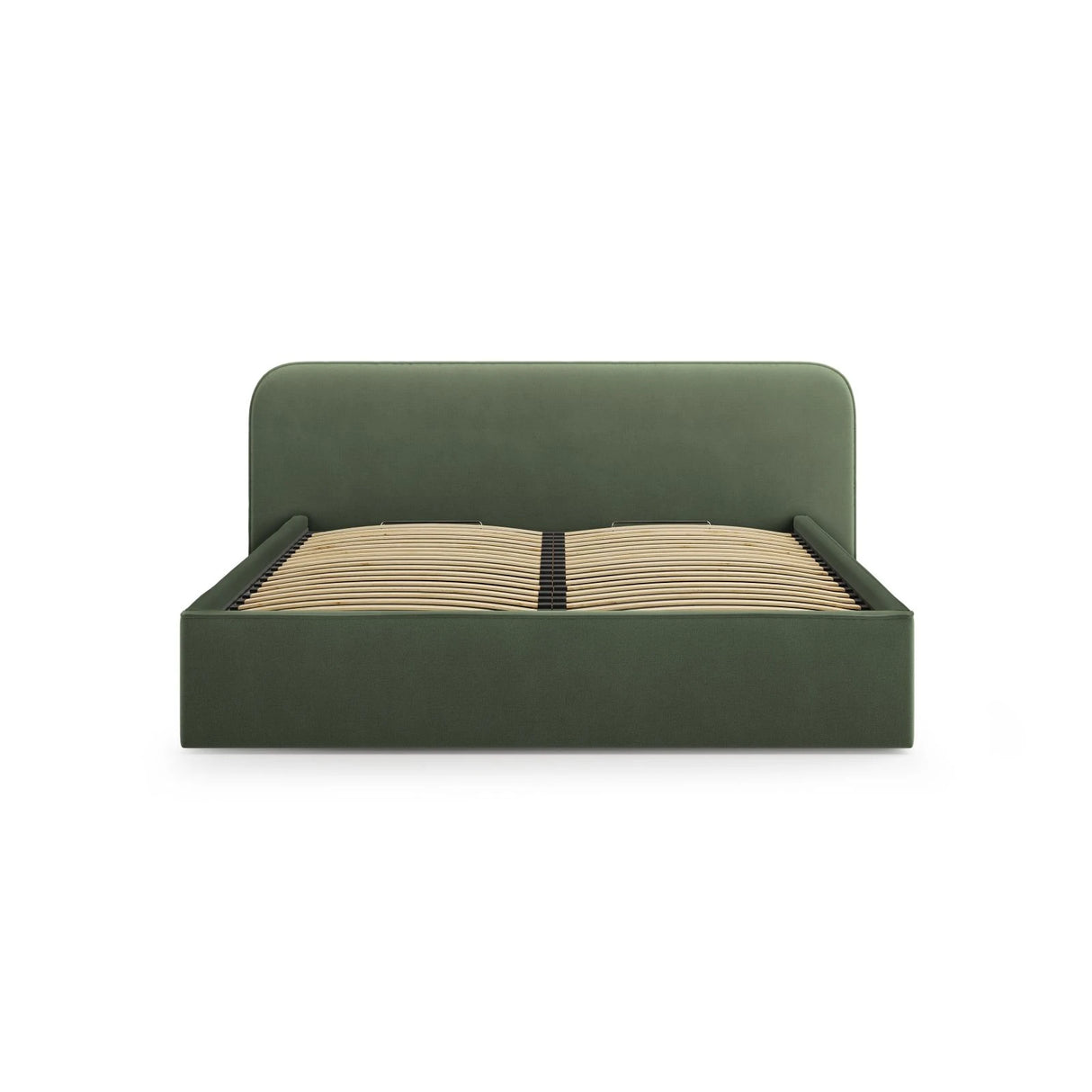 Elizabeth Bett mit Stauraum und Kopfteil in Samt (PorMos) in Moss Green, 140x200 cm – Bild 4