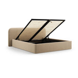 Elizabeth Bett mit Stauraum und Kopfteil in Samt (PorTau) in Sand, 180x200 cm – Bild 6