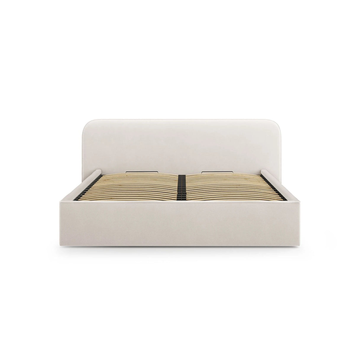 Elizabeth Bett mit Stauraum und Kopfteil in Samt (PorWh) in Elfenbein, 180x200 cm – Bild 4