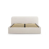 Elizabeth Bett mit Stauraum und Kopfteil in Samt (PorWh) in Elfenbein, 200x200 cm – Bild 4