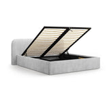 Elizabeth Bett mit Stauraum und Kopfteil in Strukturierter Stoff (BABLGR) in Hellgrau, 160x200 cm – Bild 6