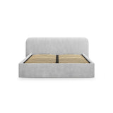 Elizabeth Bett mit Stauraum und Kopfteil in Strukturierter Stoff (BABLGR) in Hellgrau, 180x200 cm – Bild 4