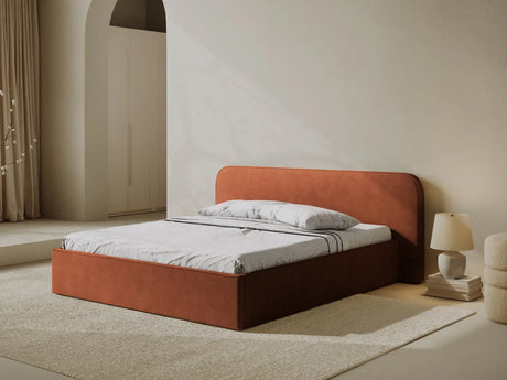 Elizabeth Bett mit Stauraum und Kopfteil in Strukturierter Stoff (BABRED) in Rot, 160x200 cm – Bild 2