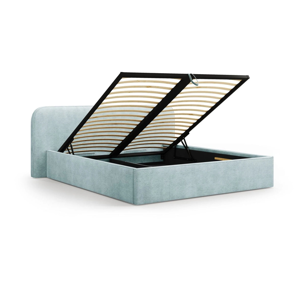 Elizabeth Bett mit Stauraum und Kopfteil in Strukturierter Stoff (BABSAF) in Mint, 140x200 cm – Bild 6