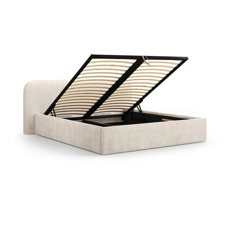 Elizabeth Bett mit Stauraum und Kopfteil in Strukturierter Stoff (BABTOF) in Beige, 140x200 cm – Bild 6