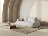 Ella 3-Sitzer Sofa mit Schlaffunktion und Bettkasten Bezug aus Boucle (COR65) in Leichtes Beige, 253x108 cm – Bild 1