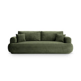 Canapé 3 places Ella avec fonction couchage et coffre de lit, recouvert de velours, de tissu texturé ou de boucle, 253 x 108 cm