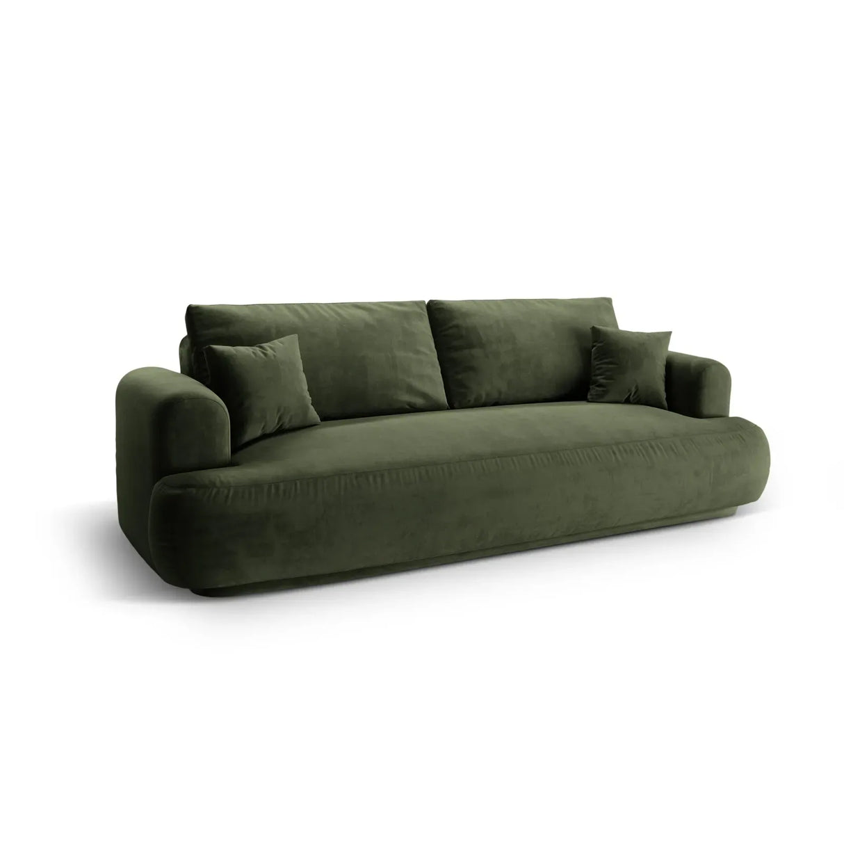 Canapé 3 places Ella avec fonction couchage et coffre de lit, recouvert de velours, de tissu texturé ou de boucle, 253 x 108 cm