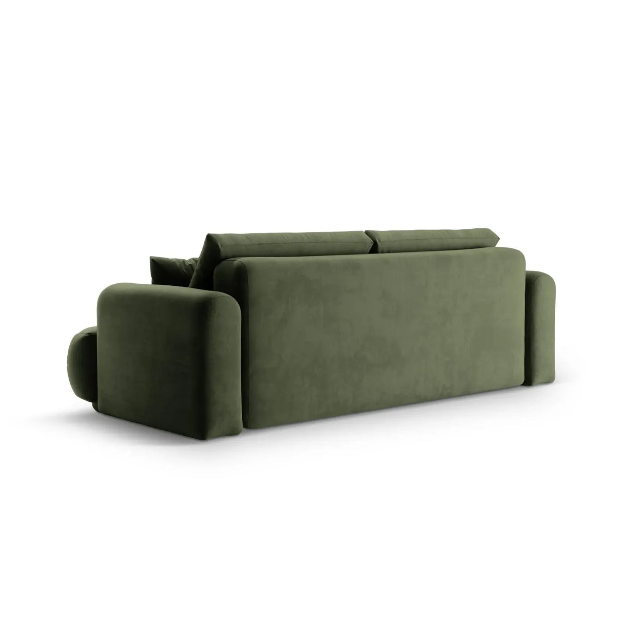 Canapé 3 places Ella avec fonction couchage et coffre de lit, recouvert de velours, de tissu texturé ou de boucle, 253 x 108 cm