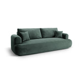 Canapé 3 places Ella avec fonction couchage et coffre de lit, recouvert de velours, de tissu texturé ou de boucle, 253 x 108 cm