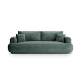 Canapé 3 places Ella avec fonction couchage et coffre de lit, recouvert de velours, de tissu texturé ou de boucle, 253 x 108 cm