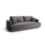 Canapé 3 places Ella avec fonction couchage et coffre de lit, recouvert de velours, de tissu texturé ou de boucle, 253 x 108 cm