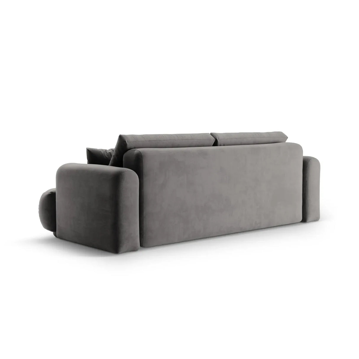 Canapé 3 places Ella avec fonction couchage et coffre de lit, recouvert de velours, de tissu texturé ou de boucle, 253 x 108 cm