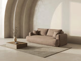 Ella 3-Sitzer Sofa mit Schlaffunktion und Bettkasten Bezug aus Samt (Vog3) in Dunkelbeige, 253x108 cm – Bild 8