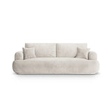Canapé 3 places Ella avec fonction couchage et coffre de lit, recouvert de velours, de tissu texturé ou de boucle, 253 x 108 cm