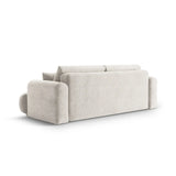 Canapé 3 places Ella avec fonction couchage et coffre de lit, recouvert de velours, de tissu texturé ou de boucle, 253 x 108 cm