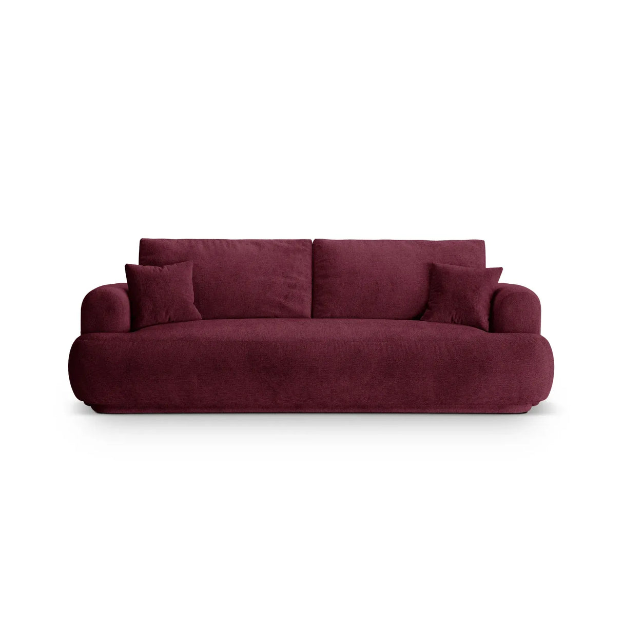 Canapé 3 places Ella avec fonction couchage et coffre de lit, recouvert de velours, de tissu texturé ou de boucle, 253 x 108 cm