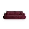 Canapé 3 places Ella avec fonction couchage et coffre de lit, recouvert de velours, de tissu texturé ou de boucle, 253 x 108 cm