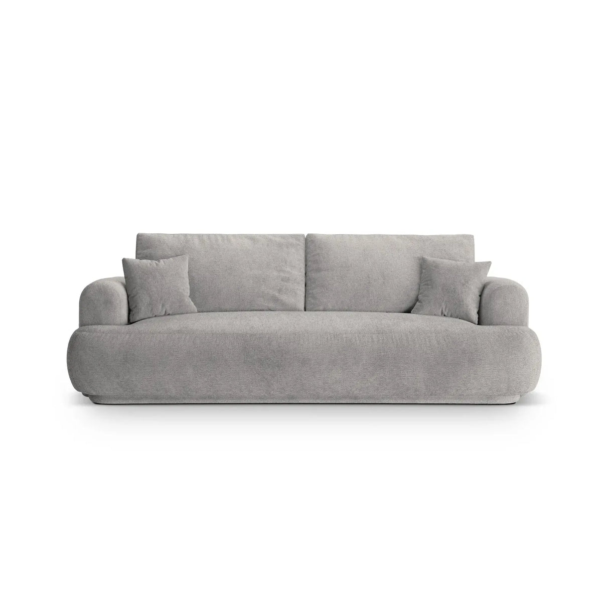 Canapé 3 places Ella avec fonction couchage et coffre de lit, recouvert de velours, de tissu texturé ou de boucle, 253 x 108 cm