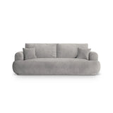 Canapé 3 places Ella avec fonction couchage et coffre de lit, recouvert de velours, de tissu texturé ou de boucle, 253 x 108 cm