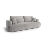Canapé 3 places Ella avec fonction couchage et coffre de lit, recouvert de velours, de tissu texturé ou de boucle, 253 x 108 cm