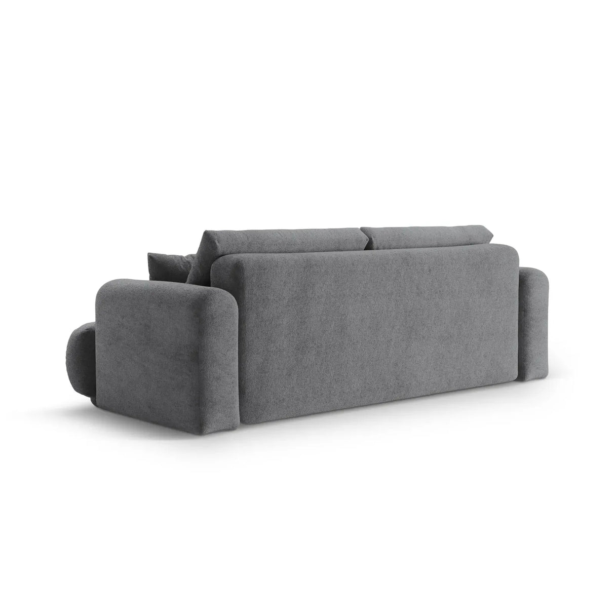 Canapé 3 places Ella avec fonction couchage et coffre de lit, recouvert de velours, de tissu texturé ou de boucle, 253 x 108 cm