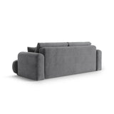 Canapé 3 places Ella avec fonction couchage et coffre de lit, recouvert de velours, de tissu texturé ou de boucle, 253 x 108 cm