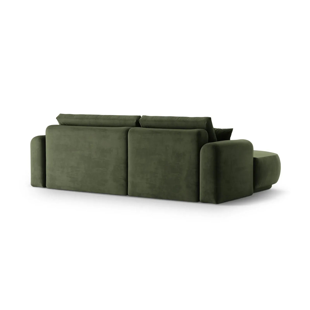 Ella 4-seater corner sofa left with sleeping function and bed box, upholstered in velvet, textured fabric or boucle, 271x174 cm