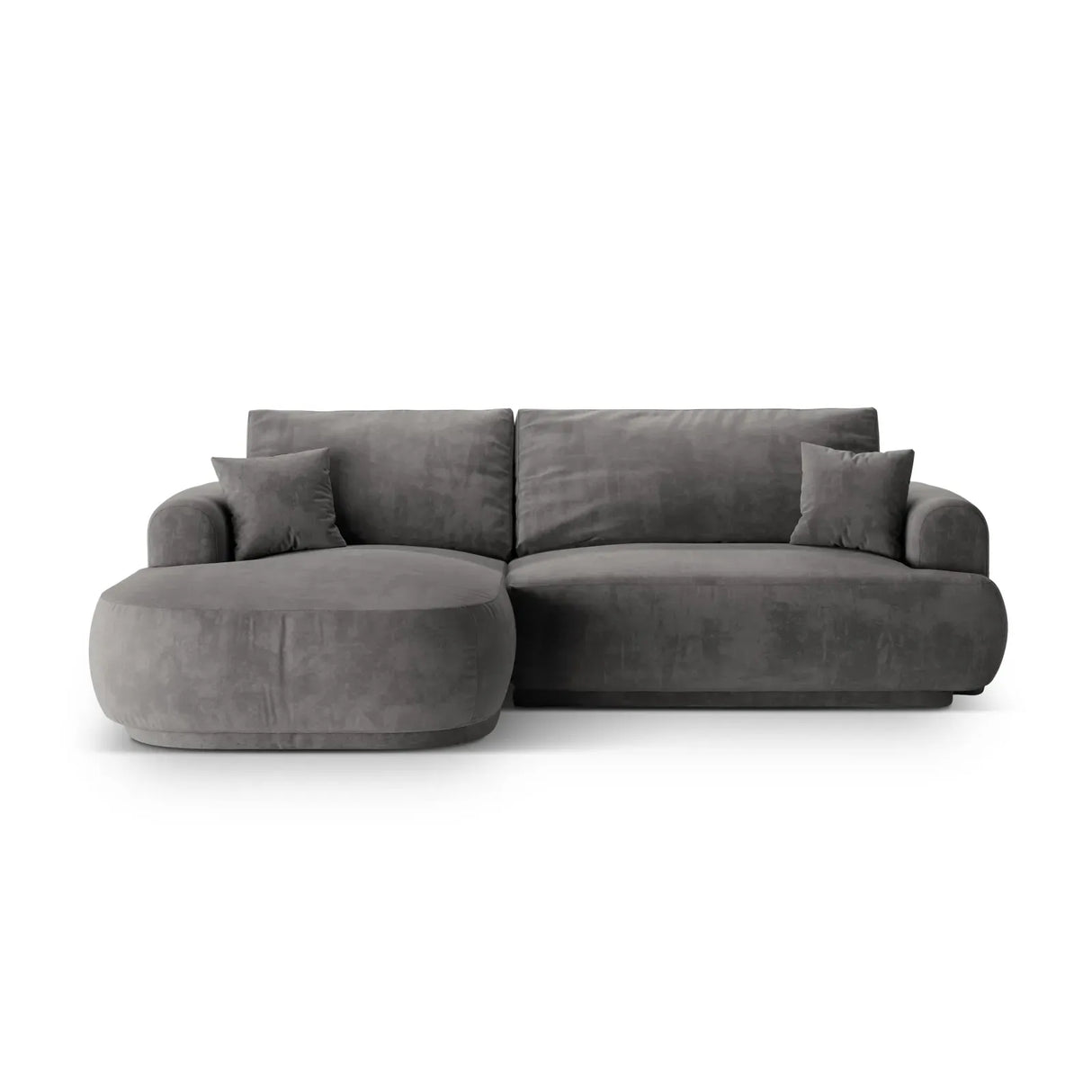 Ella 4-seater corner sofa left with sleeping function and bed box, upholstered in velvet, textured fabric or boucle, 271x174 cm