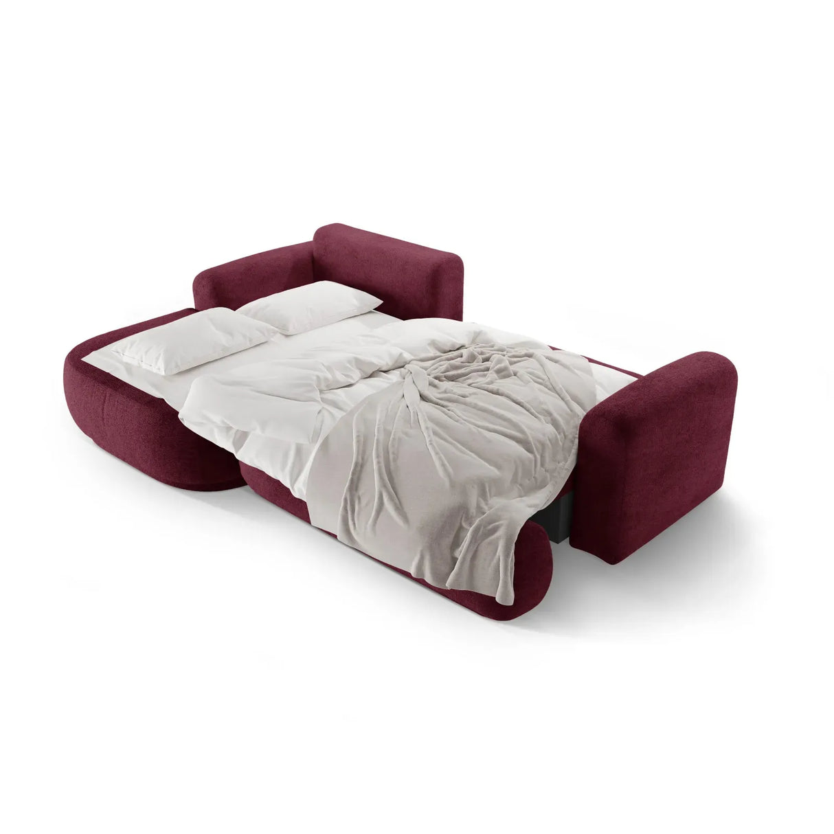 Ella 4-seater corner sofa left with sleeping function and bed box, upholstered in velvet, textured fabric or boucle, 271x174 cm