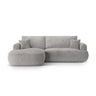 Ella 4-seater corner sofa left with sleeping function and bed box, upholstered in velvet, textured fabric or boucle, 271x174 cm