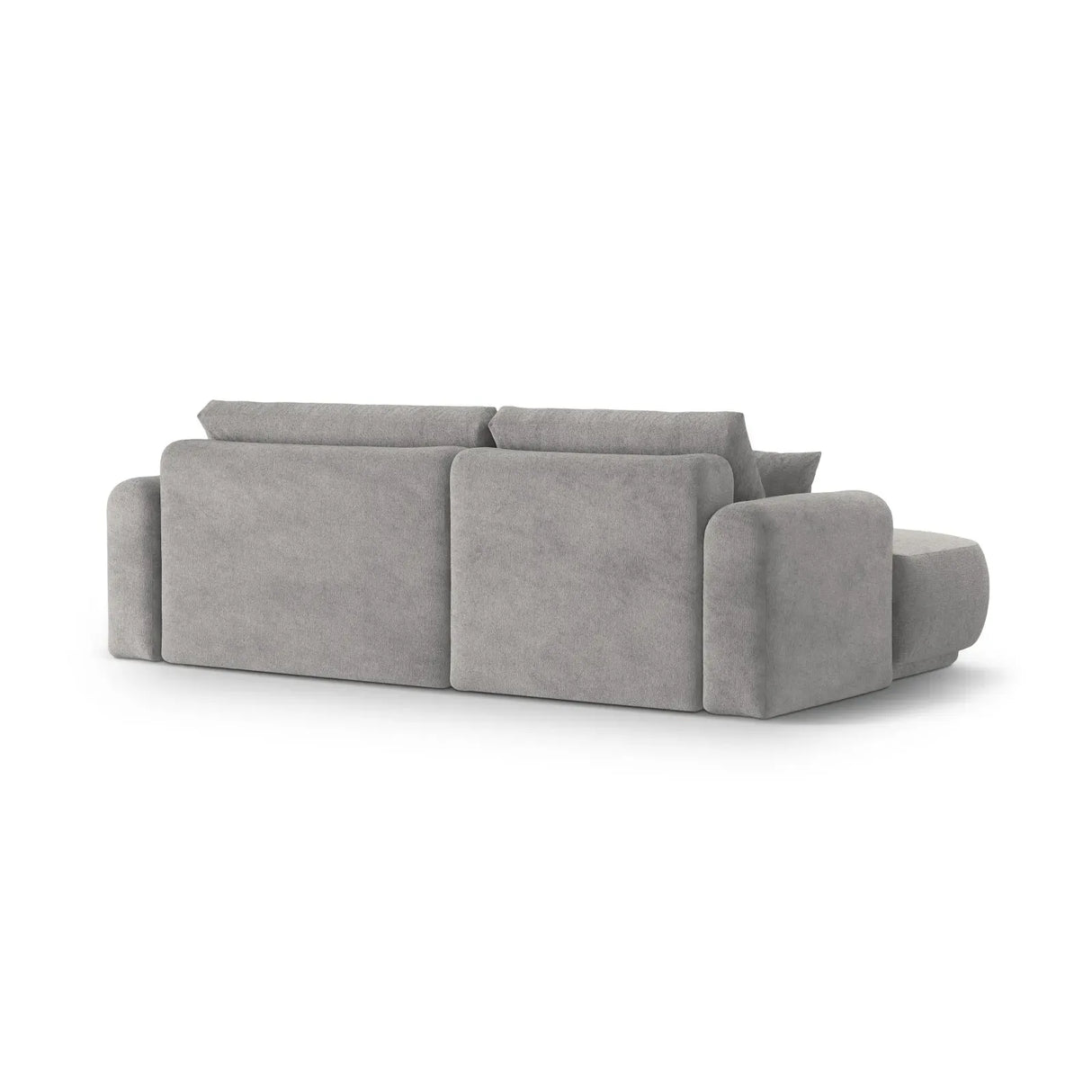 Ella 4-seater corner sofa left with sleeping function and bed box, upholstered in velvet, textured fabric or boucle, 271x174 cm