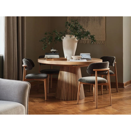 Essstuhl Efiie gepolstert mit Boucle oder Strukturstoff, 48x51 cm – Bild 2