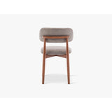 Essstuhl Efiie, gepolstert mit Strukturierter Stoff (BFT 04 Brown) in Braun, 48x51 cm – Bild 6